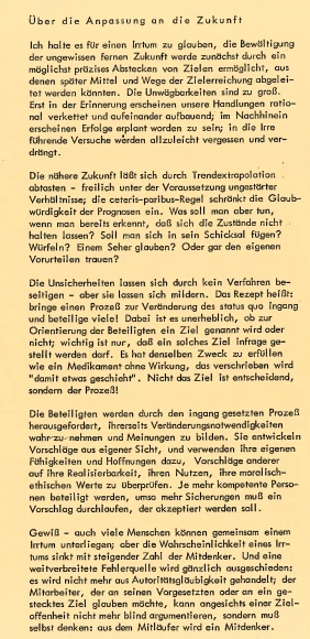 Über die Anpassung an die Zukunft